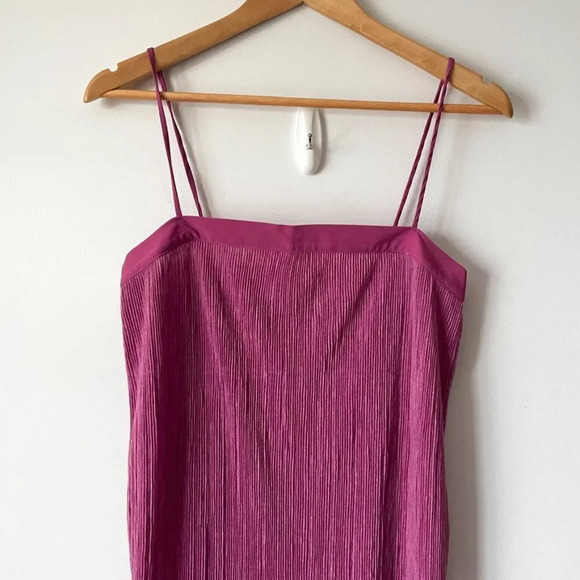 Zara Pleated Tunic Dress Slit Side Pink Size  Small - Picture 4 of 8
